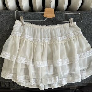Urban Outfitters Cream Lace Skirt